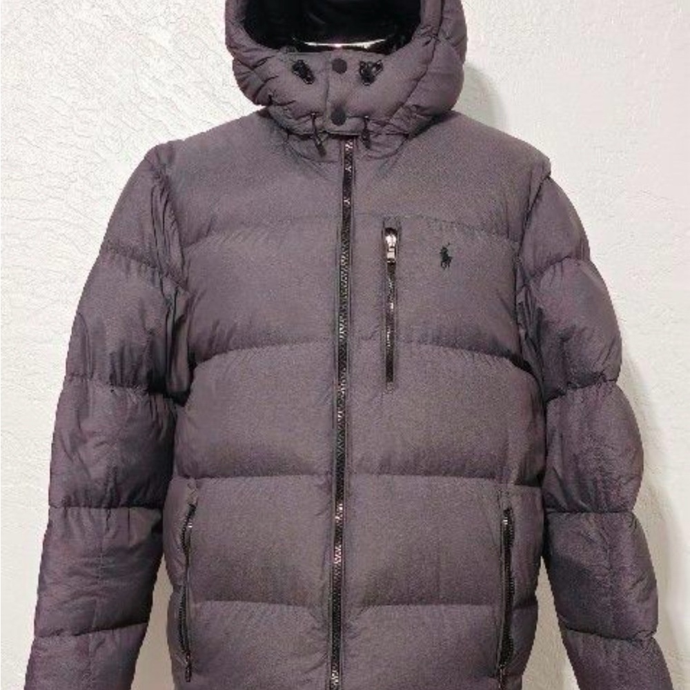 Polo by Ralph Lauren Men's Grey Puffer Jacket